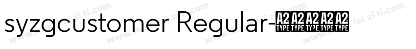 syzgcustomer Regular字体转换
